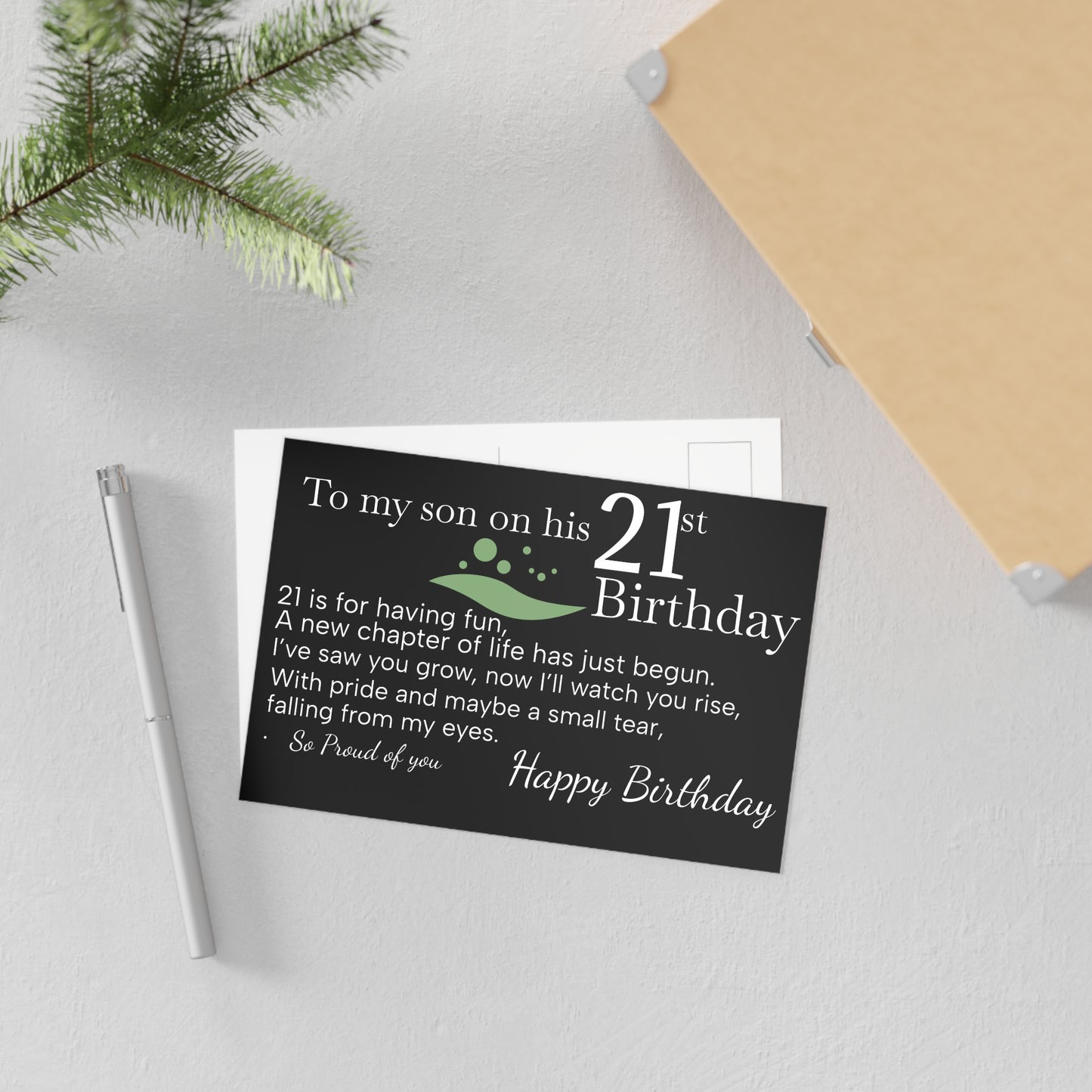 21st Birthday Note for Son
