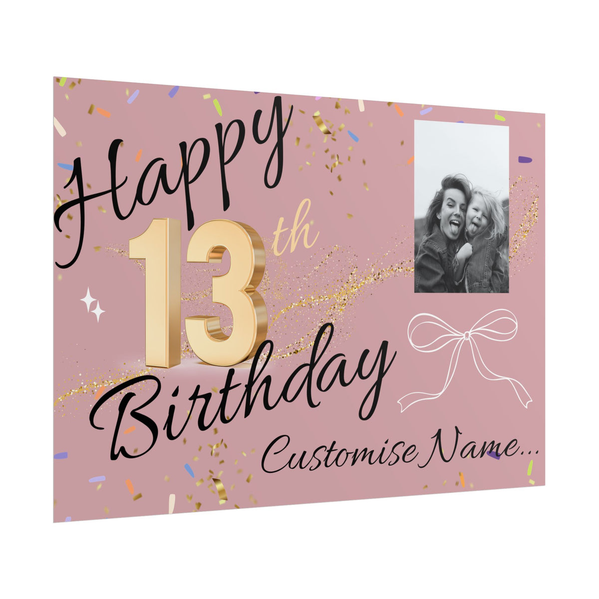 Customisable 13th Birthday Banner | TrendWaves Original Design for her