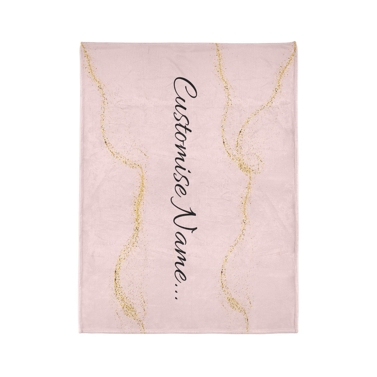 Custom Name  Blanket | TrendWaves Gold Marble Design