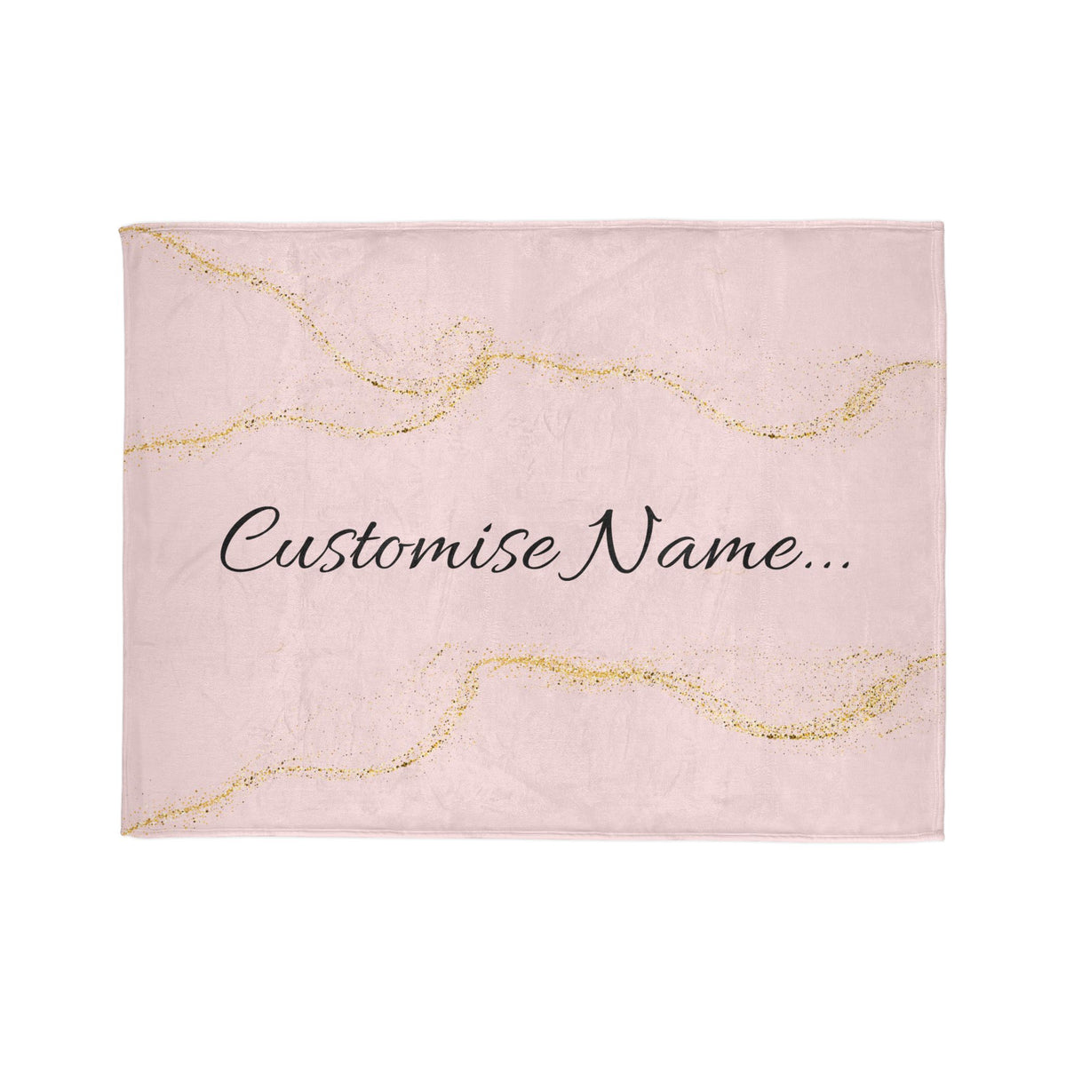 Custom Name  Blanket | TrendWaves Gold Marble Design
