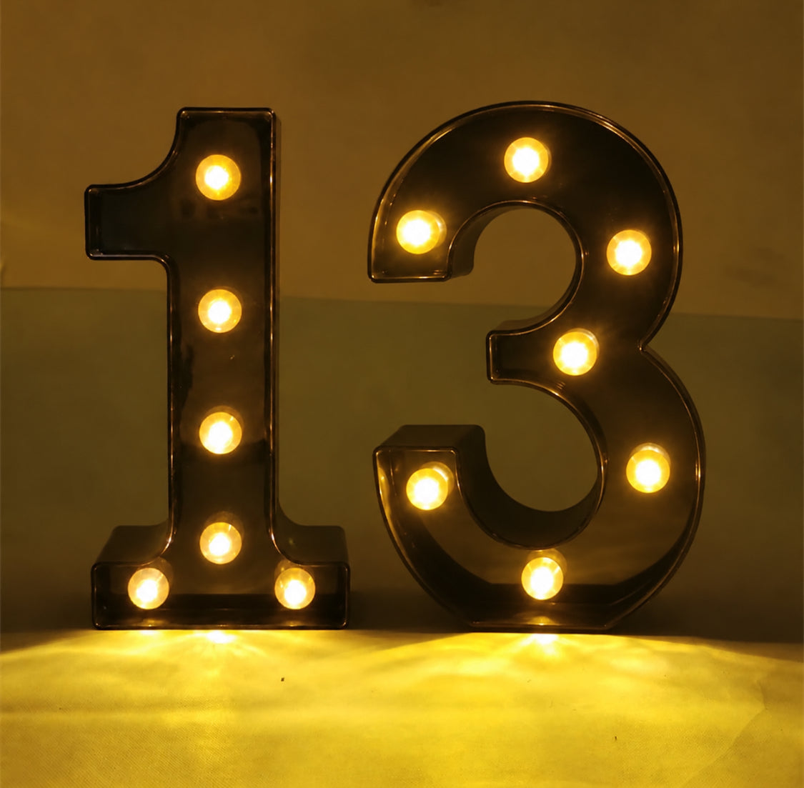 Black 13th Birthday LED Number | 21CM