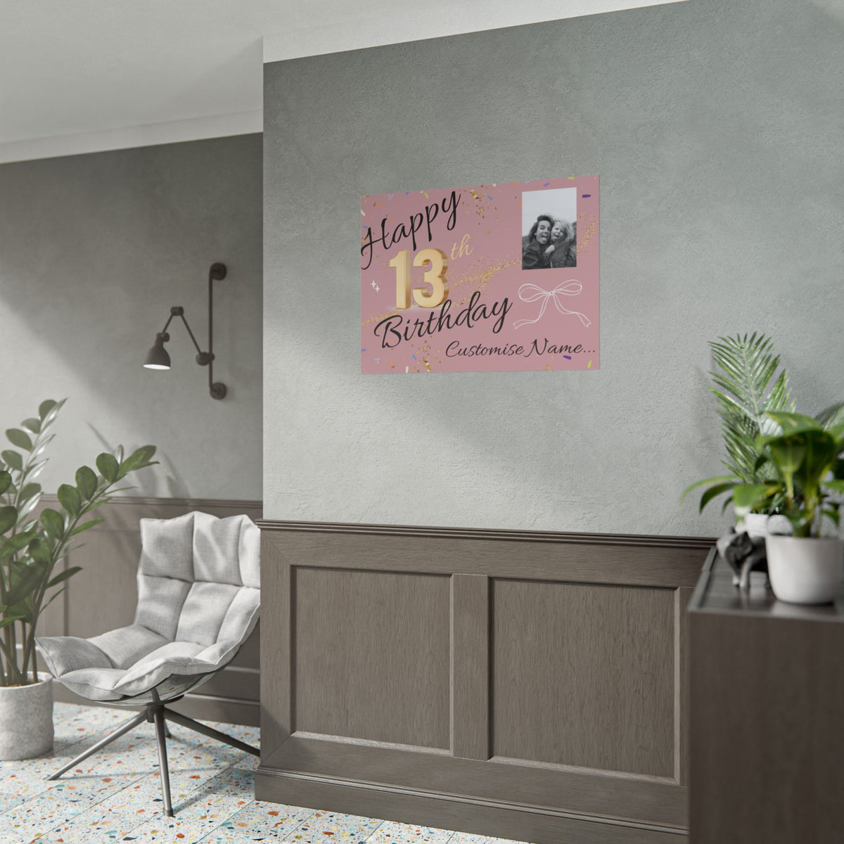 Customisable 13th Birthday Banner | TrendWaves Original Design for her