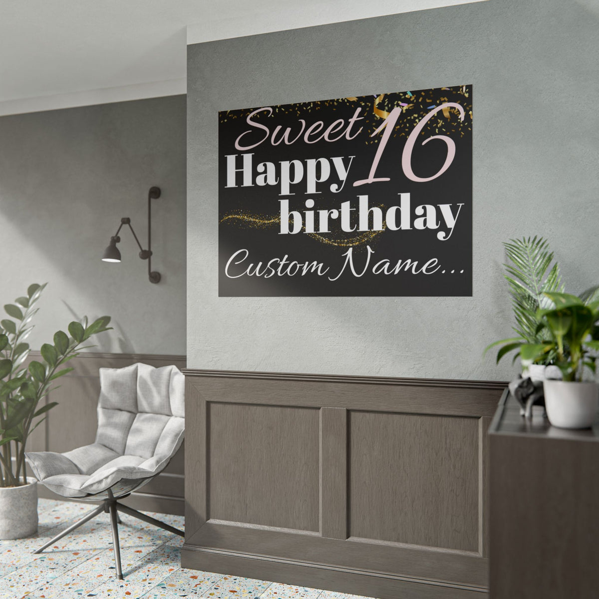 Customisable Sweet 16 Birthday Posters | TrendWaves Original Design