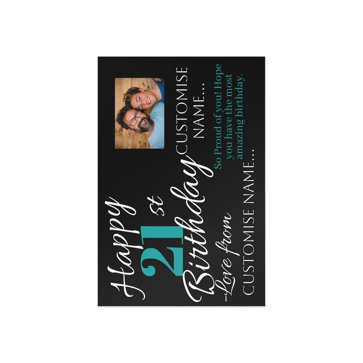 Customisable Birthday Postcard