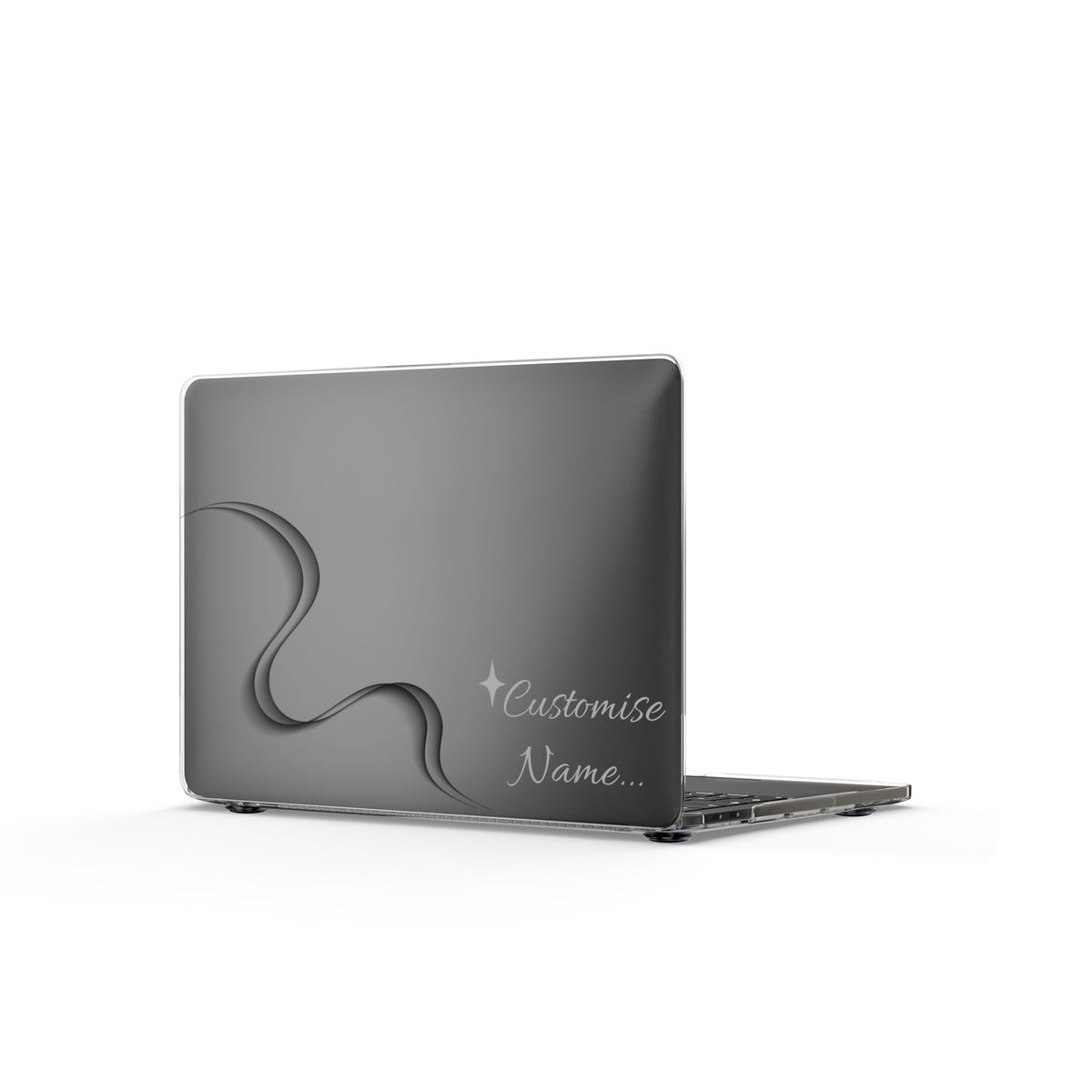 Custom Name Clear MacBook Cases | TrendWaves Minimalistic Design