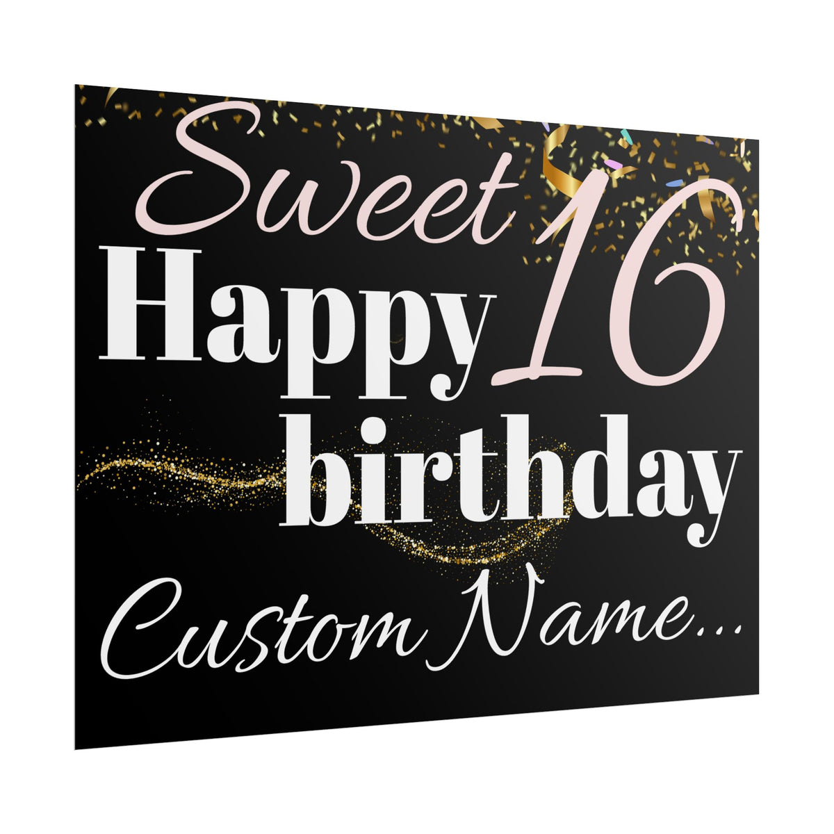 Customisable Sweet 16 Birthday Posters | TrendWaves Original Design