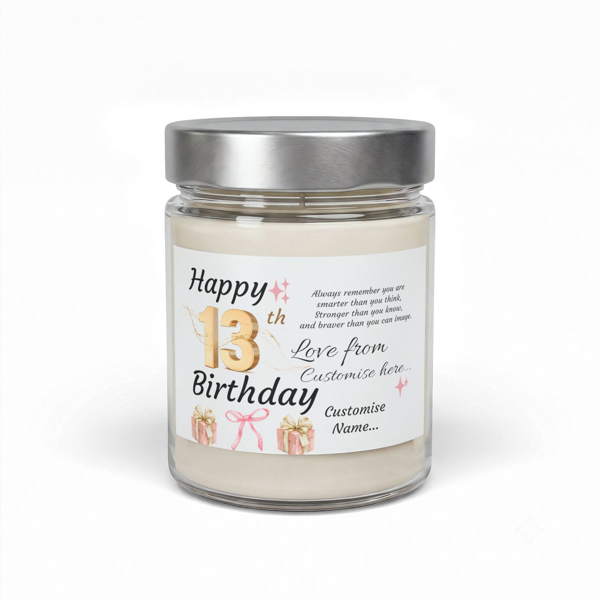 Customisable 13th Birthday Candle | TrendWaves Original Design for Her