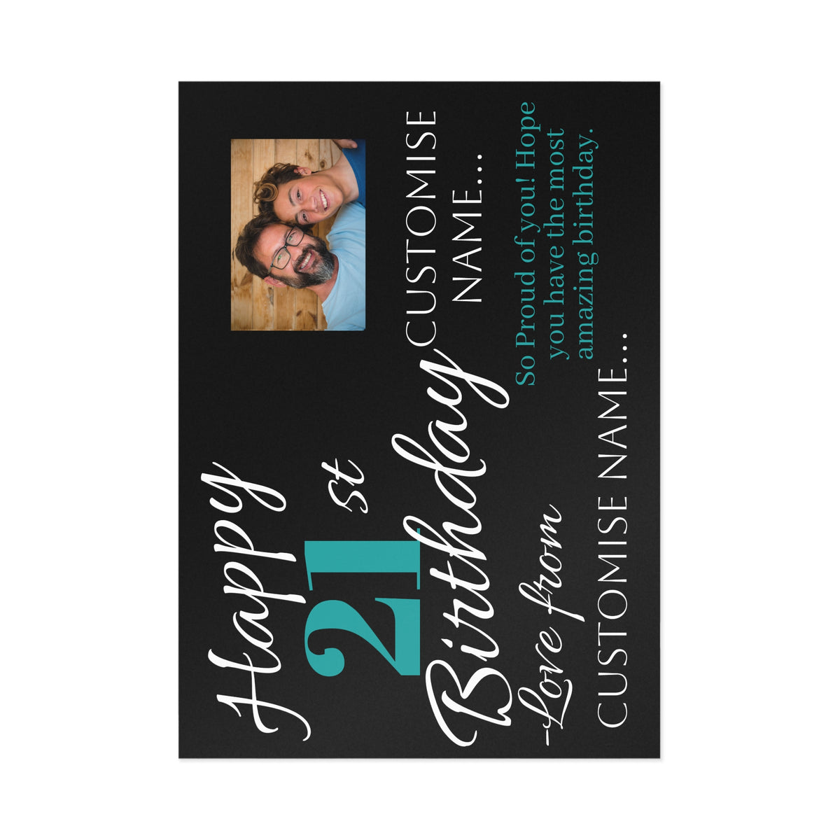 Customisable Birthday Postcard