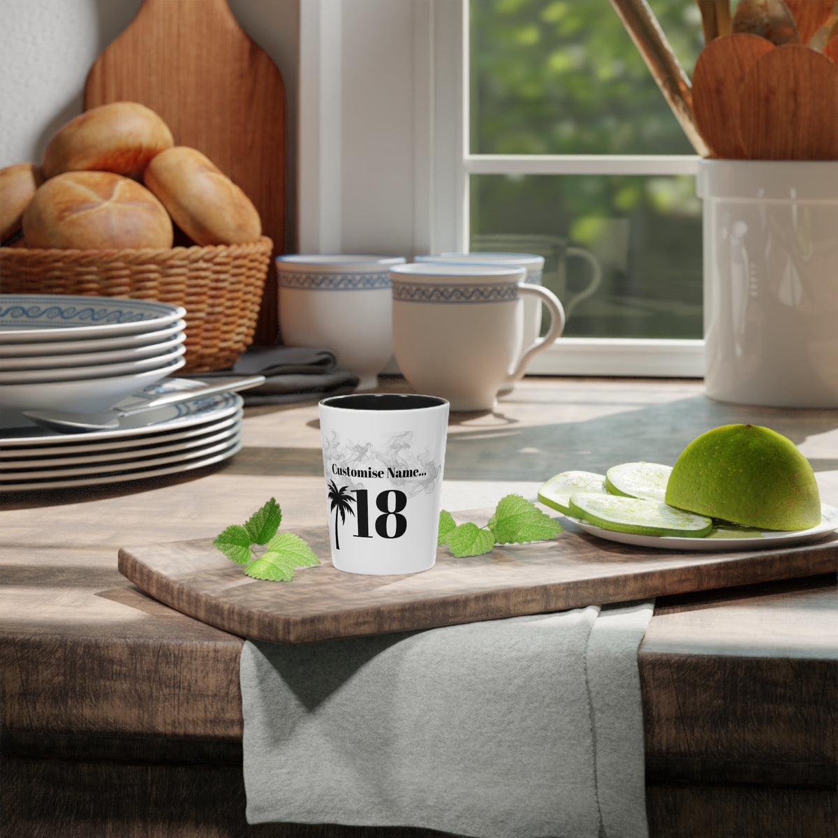 Custom 18th Birthday Shot Glass | TrendWaves Palm Tree Design