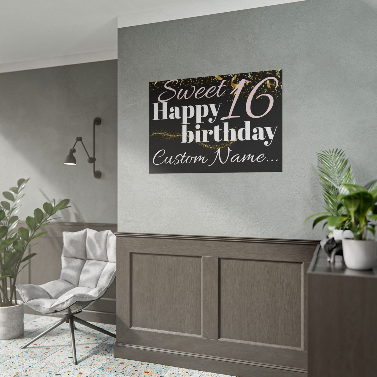 Customisable Sweet 16 Birthday Posters | TrendWaves Original Design