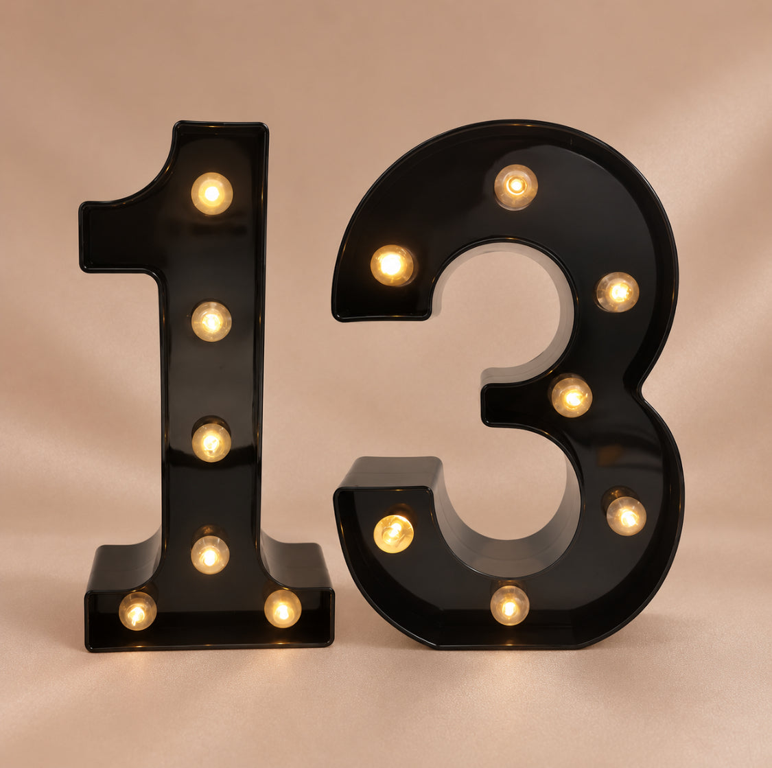 Black 13th Birthday LED Number | 21CM
