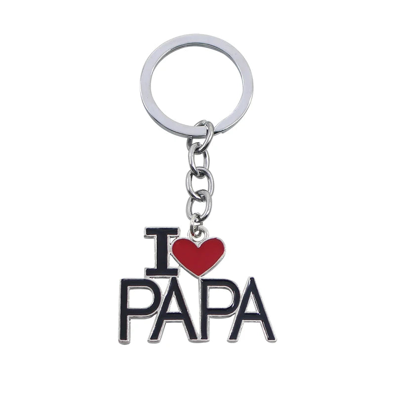 I ♡ Papa Key Chain