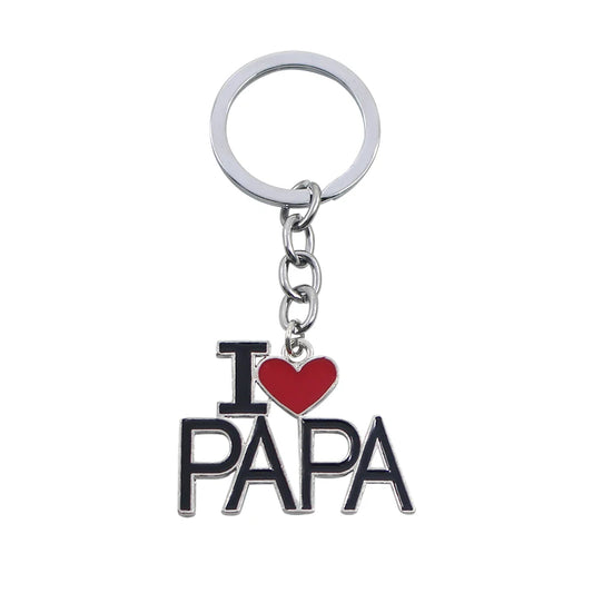 I ♡ Papa Key Chain