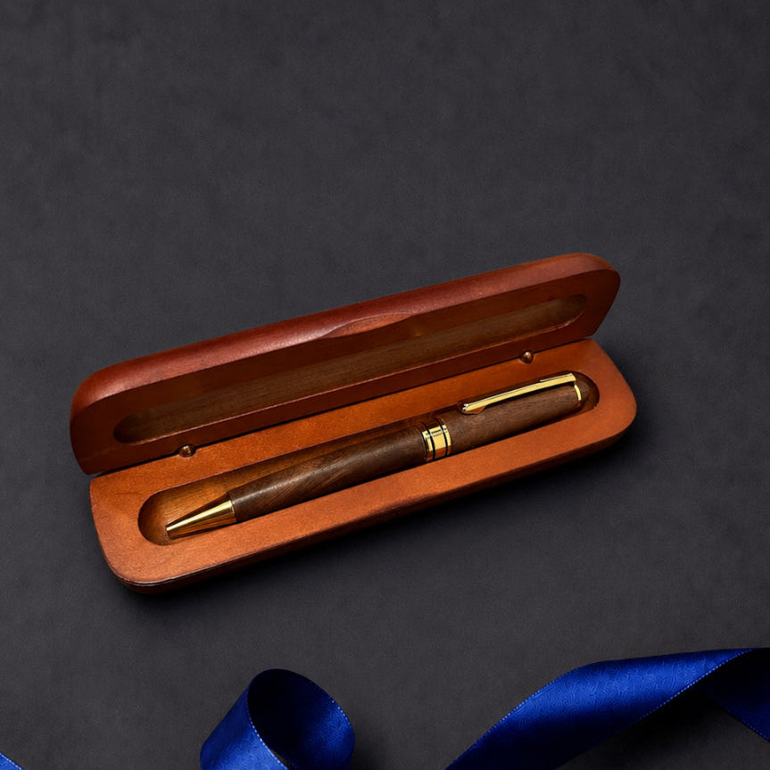 High End Wooden Case and Pen Set