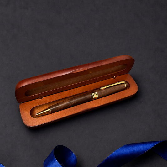 High End Wooden Case and Pen Set