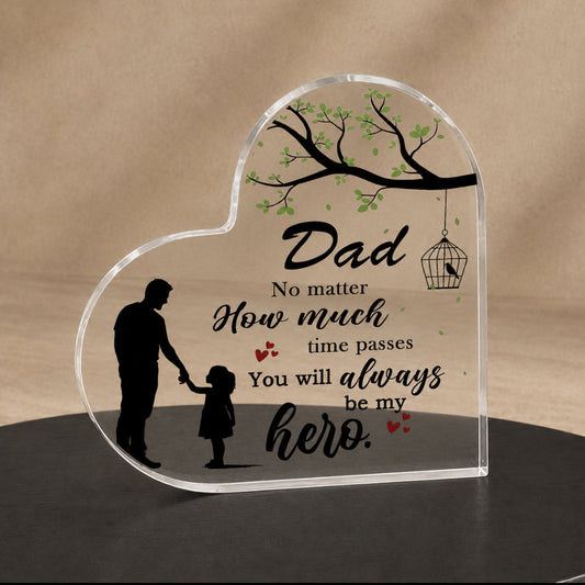 Sentimental Acrylic Heart | For Dad from Daughter