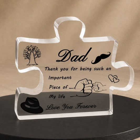 Sentimental Acrylic Puzzle Piece | For Dad from Son