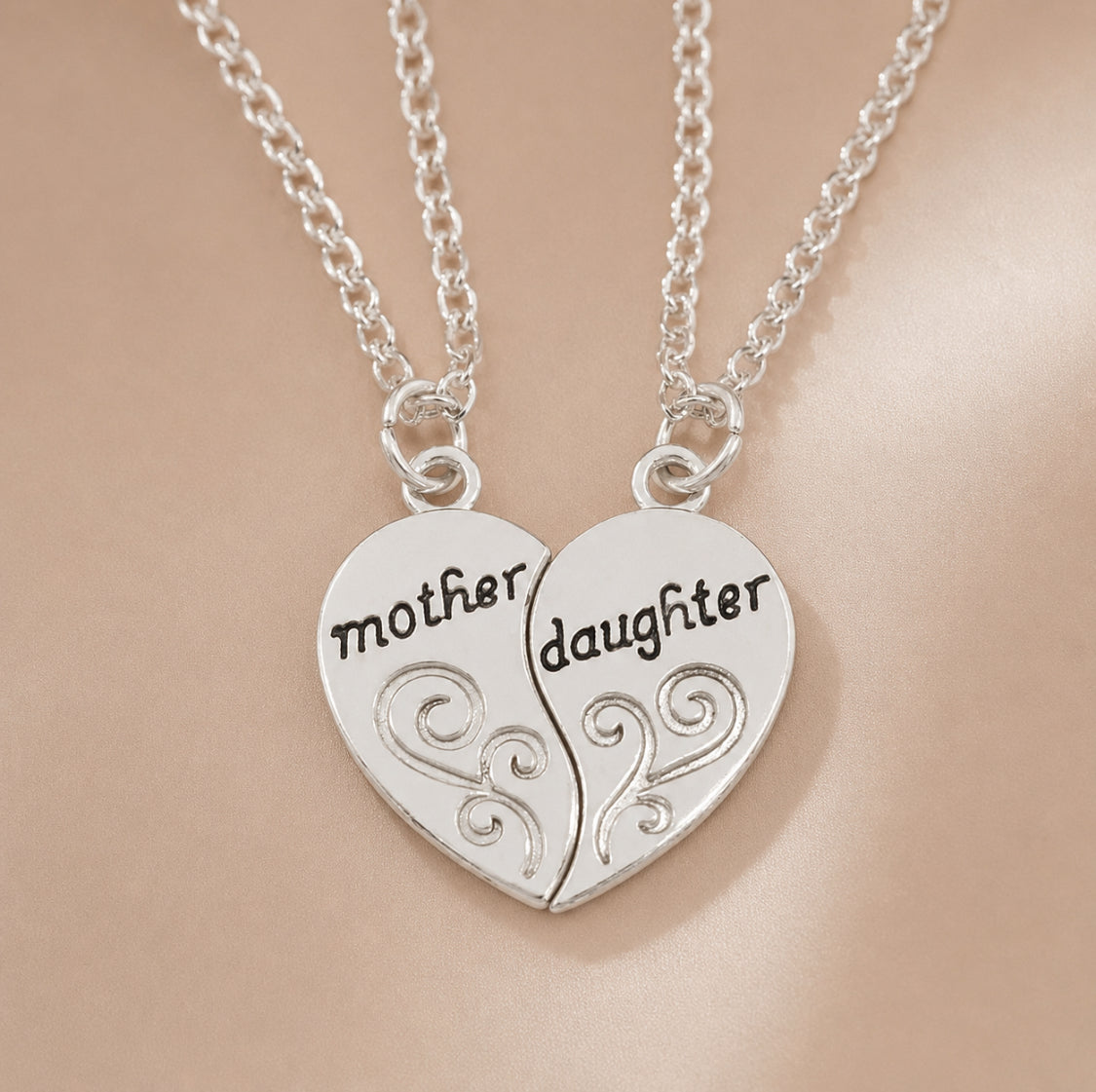 Mother & Daughter Connection Necklace | 2 necklaces 1 Heart ♡