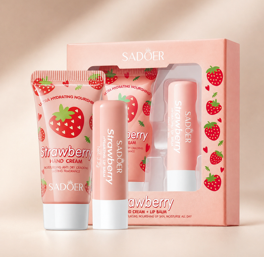 Cute Scented Lip Balm and hand cream set