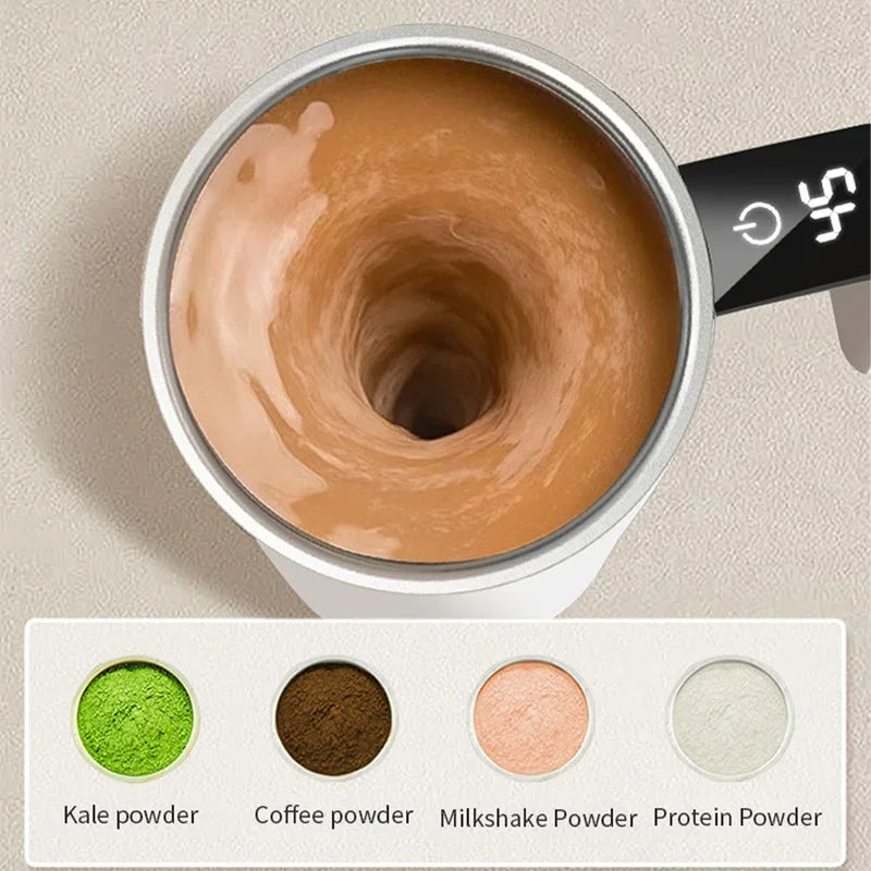 Automatic Stirring Mug with LED Temperature Display