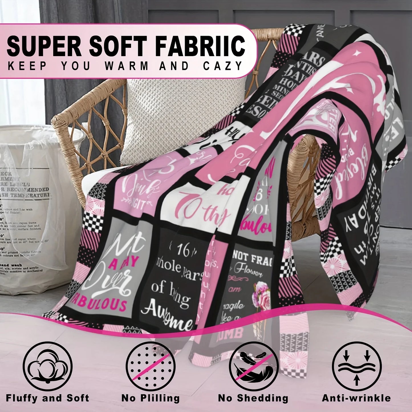 Sweet 16 Birthday Girl Blanket