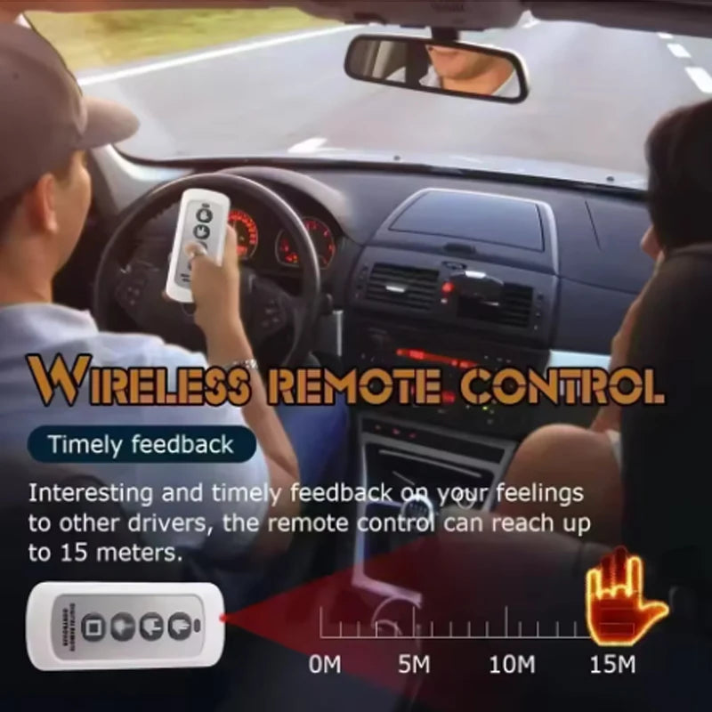 Funny Led Hand for car window | 3 Gestures