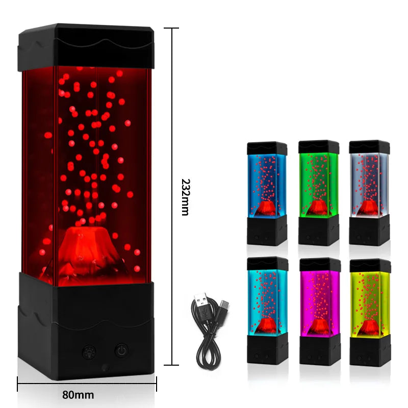 LED Volcano Lava Lamp