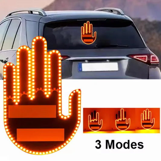 Funny Led Hand for car window | 3 Gestures