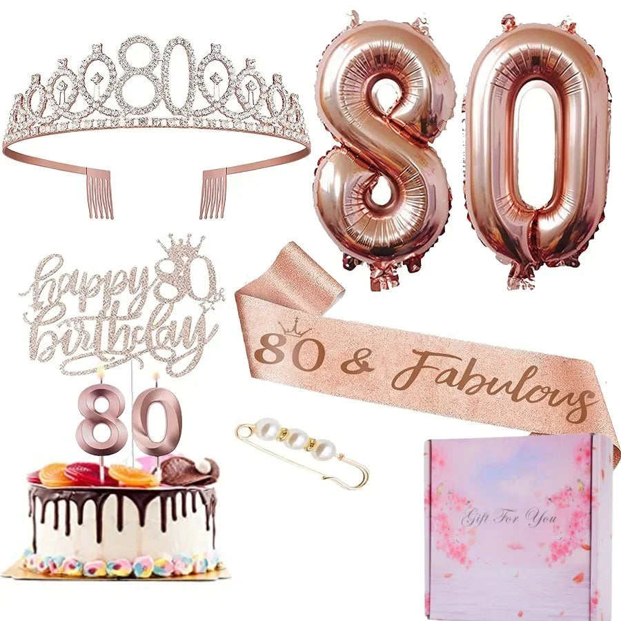Full 8 Piece Birthday Set | For All Milestone Birthdays | 13-80
