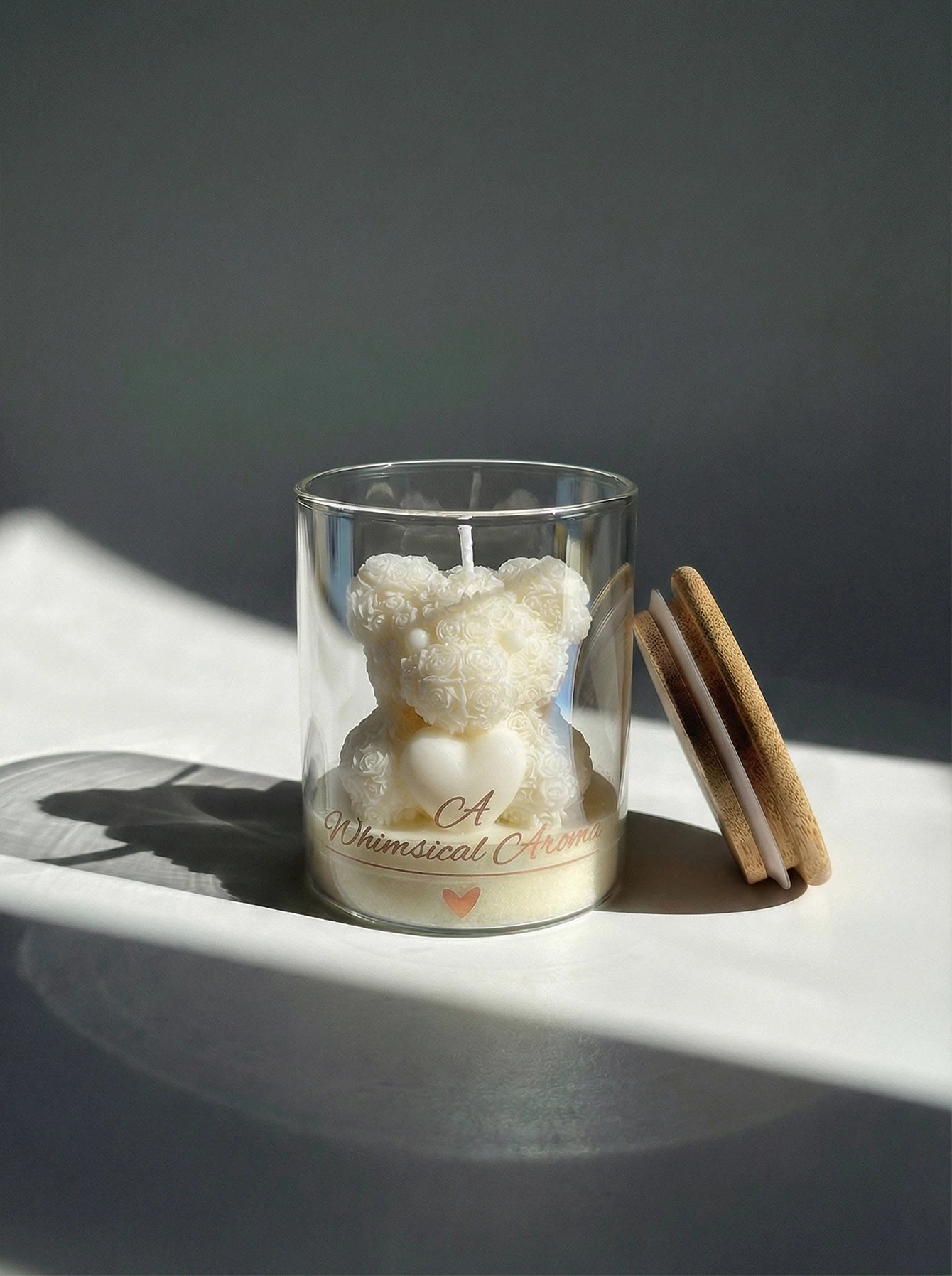 Rose Bear Candle