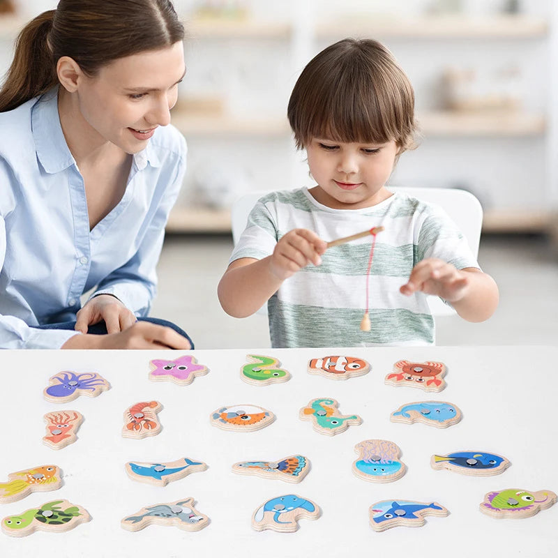 Wooden Kids Magnetic Fishing Toy