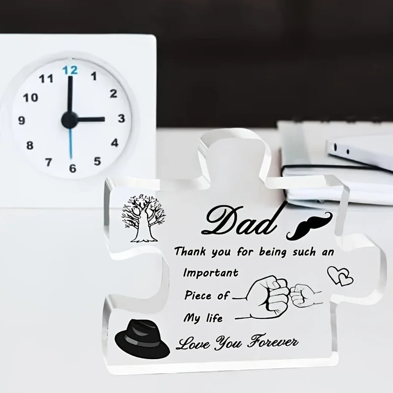 Sentimental Acrylic Puzzle Piece | For Dad from Son