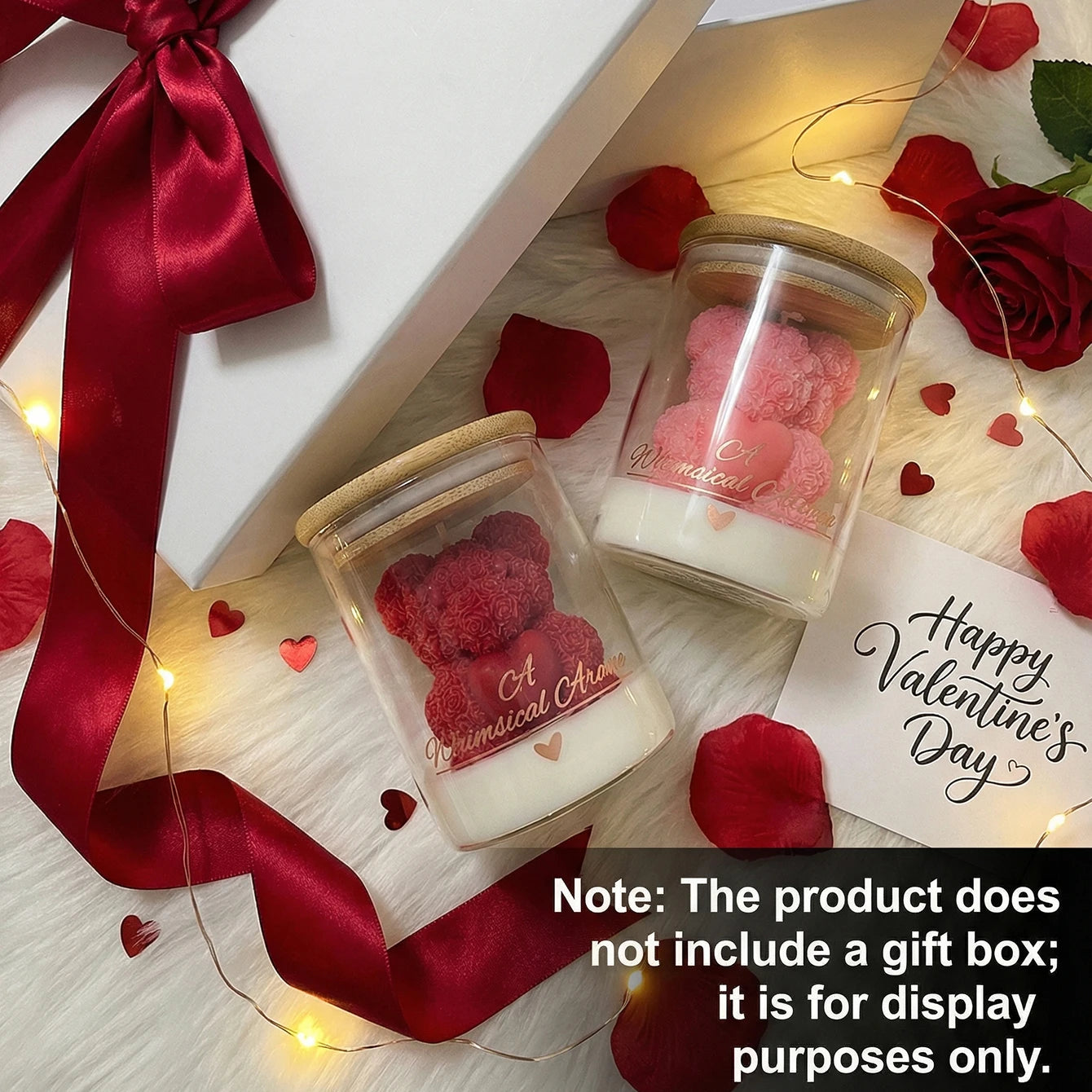 Rose Bear Candle