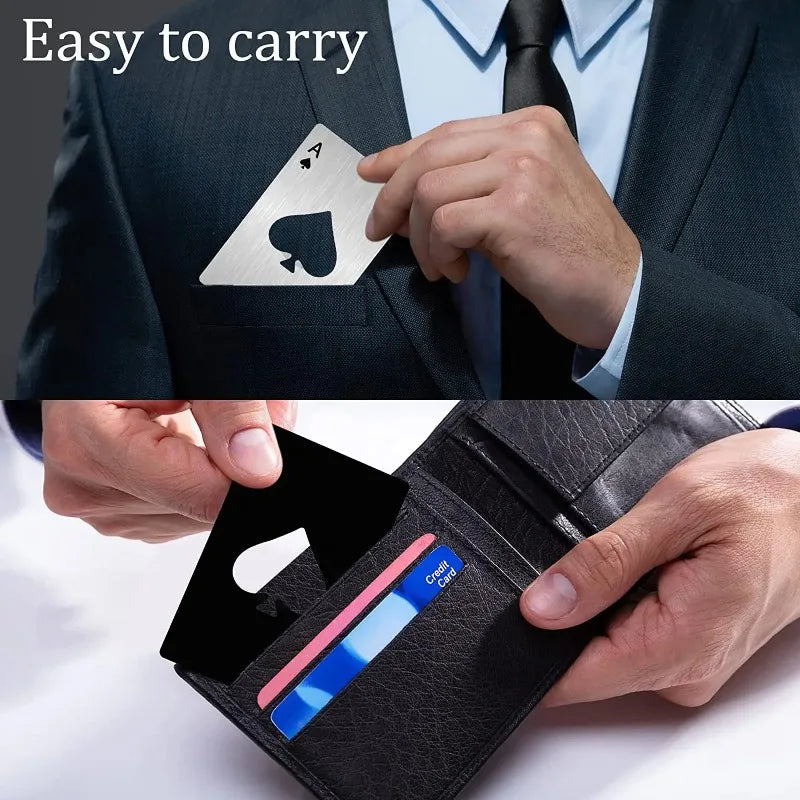 Stainless Steel Poker card Bottle Opener