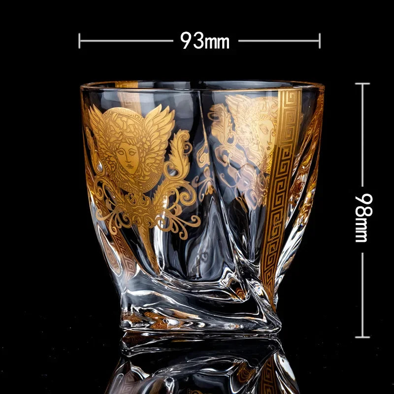 Gold Painted Whiskey Glass