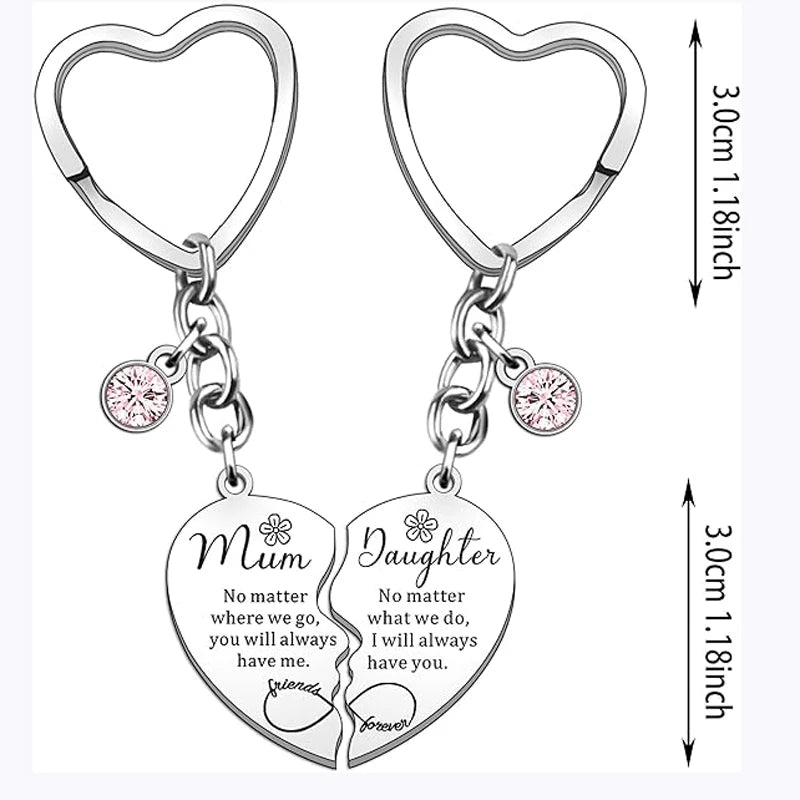 Mum & Daughter | Forever Connected | Key Charm or Necklace