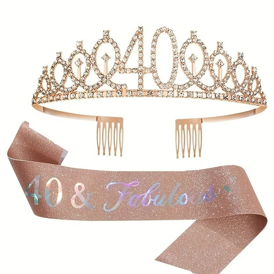 Rose Gold Birthday Crowns