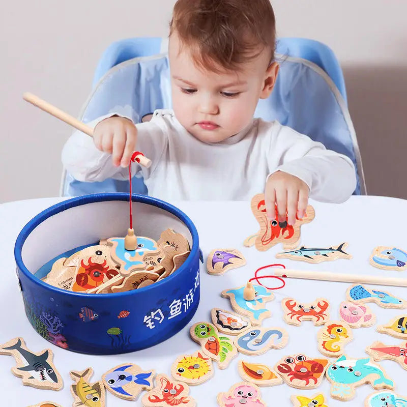 Wooden Kids Magnetic Fishing Toy