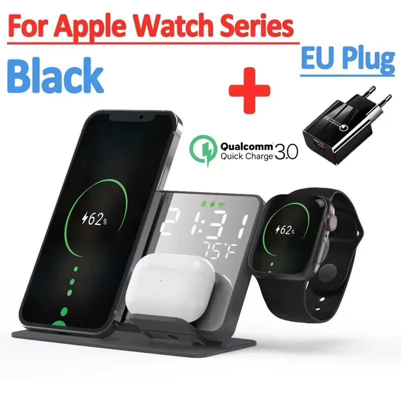 3 in 1 Wireless Charger For Apple or Samsung