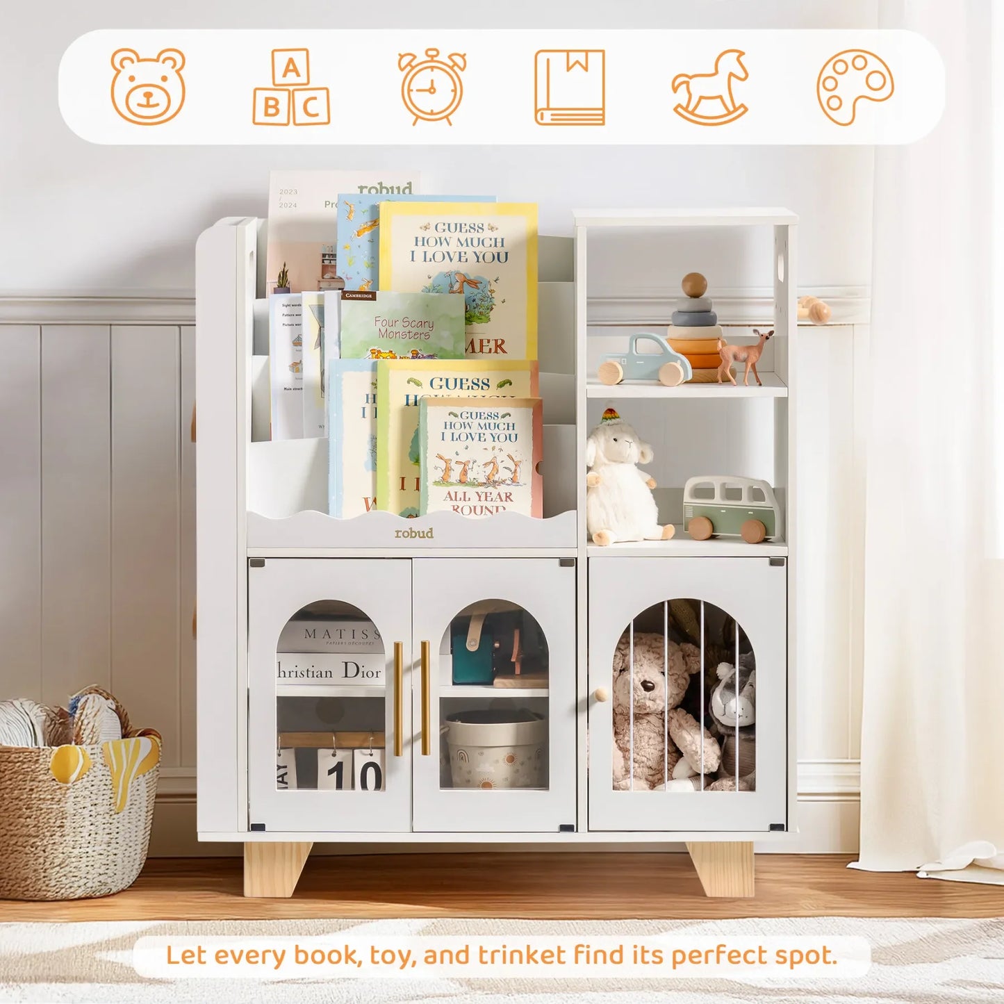 All-in-1 Kids Mini Wooden Cabinet