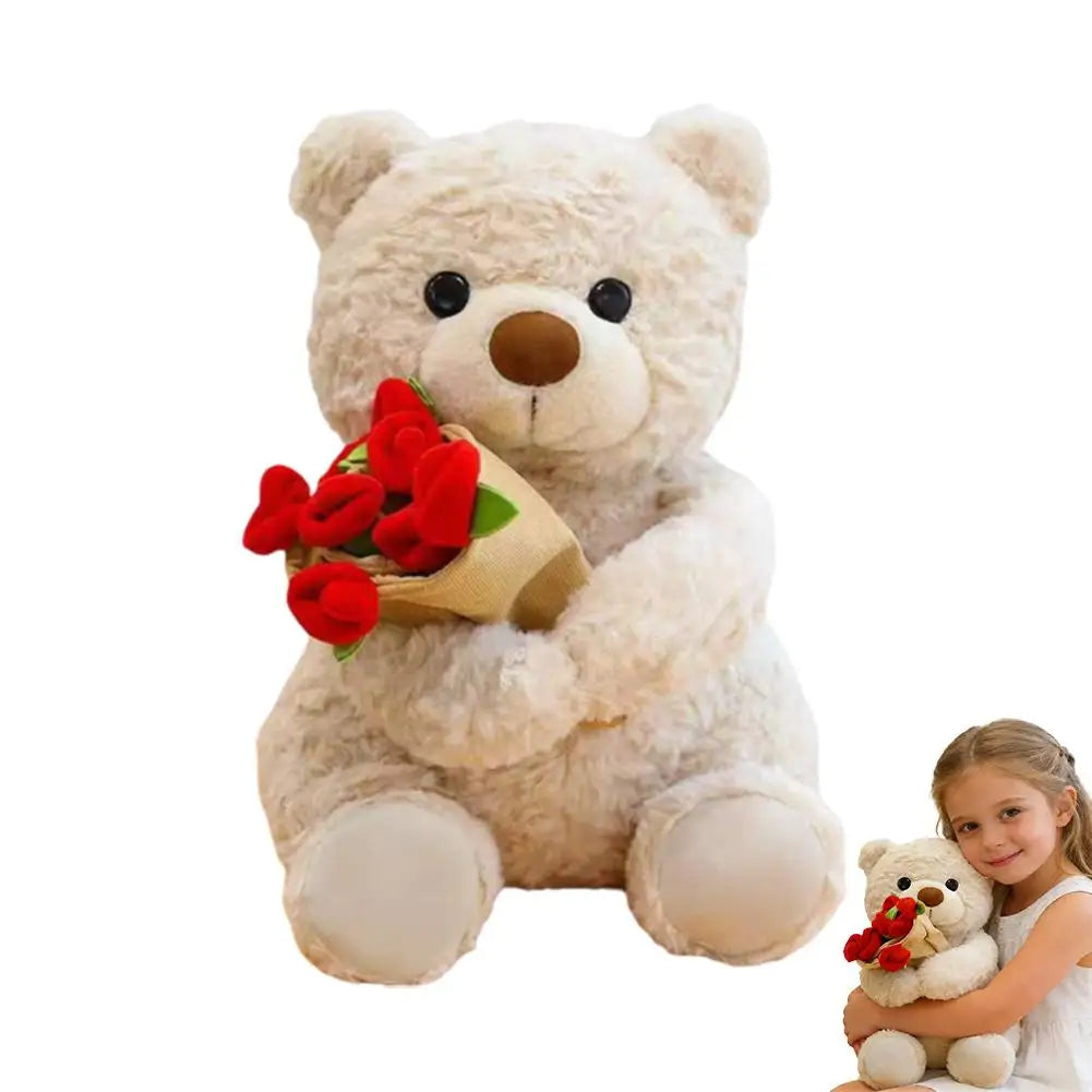 Teddy Bear with Removable Roses Plush