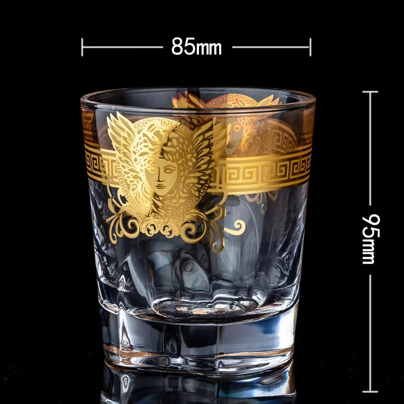 Gold Painted Whiskey Glass