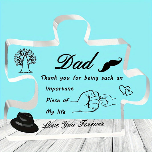 Sentimental Acrylic Puzzle Piece | For Dad from Son
