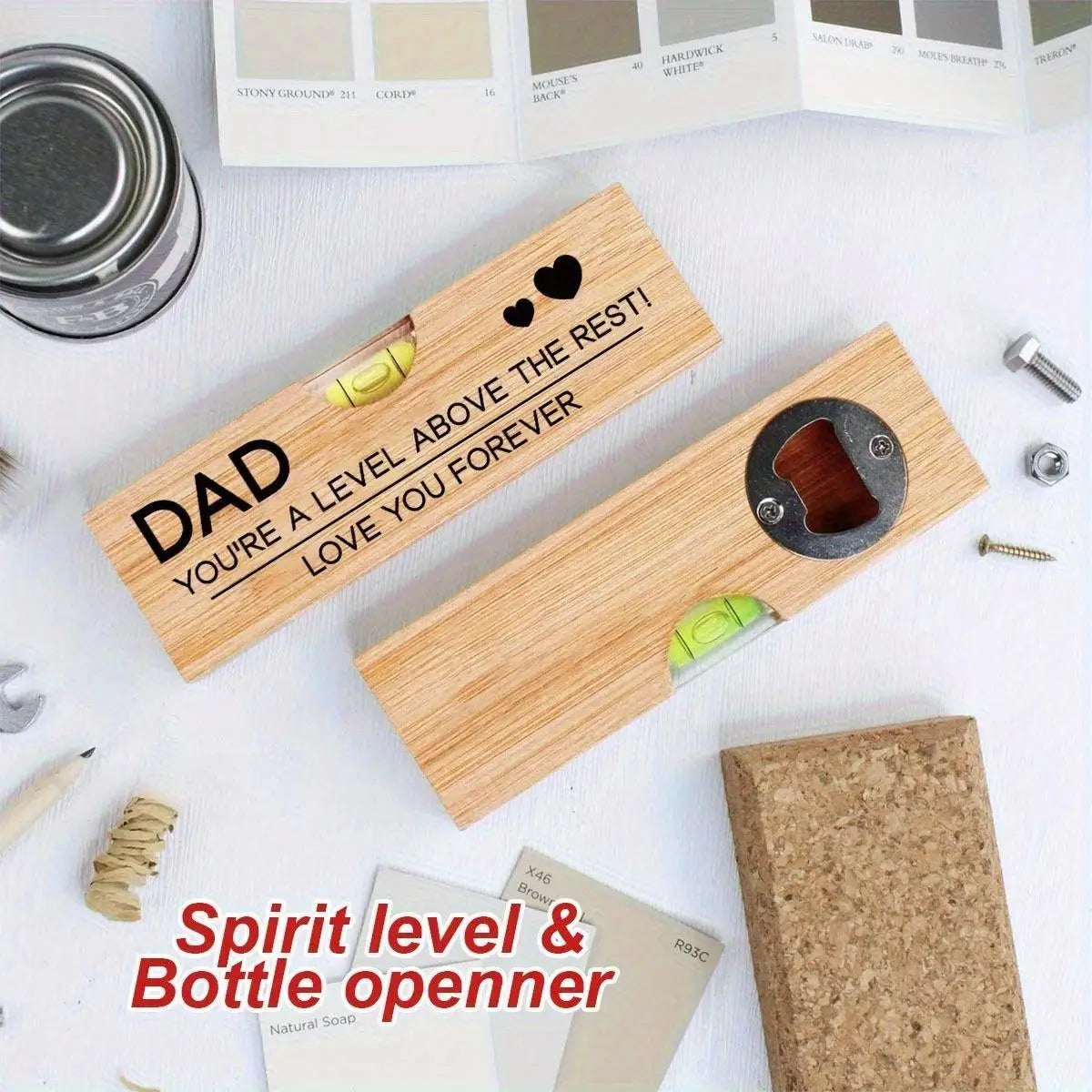Level above the rest | Tool & Bottle opener for Dad