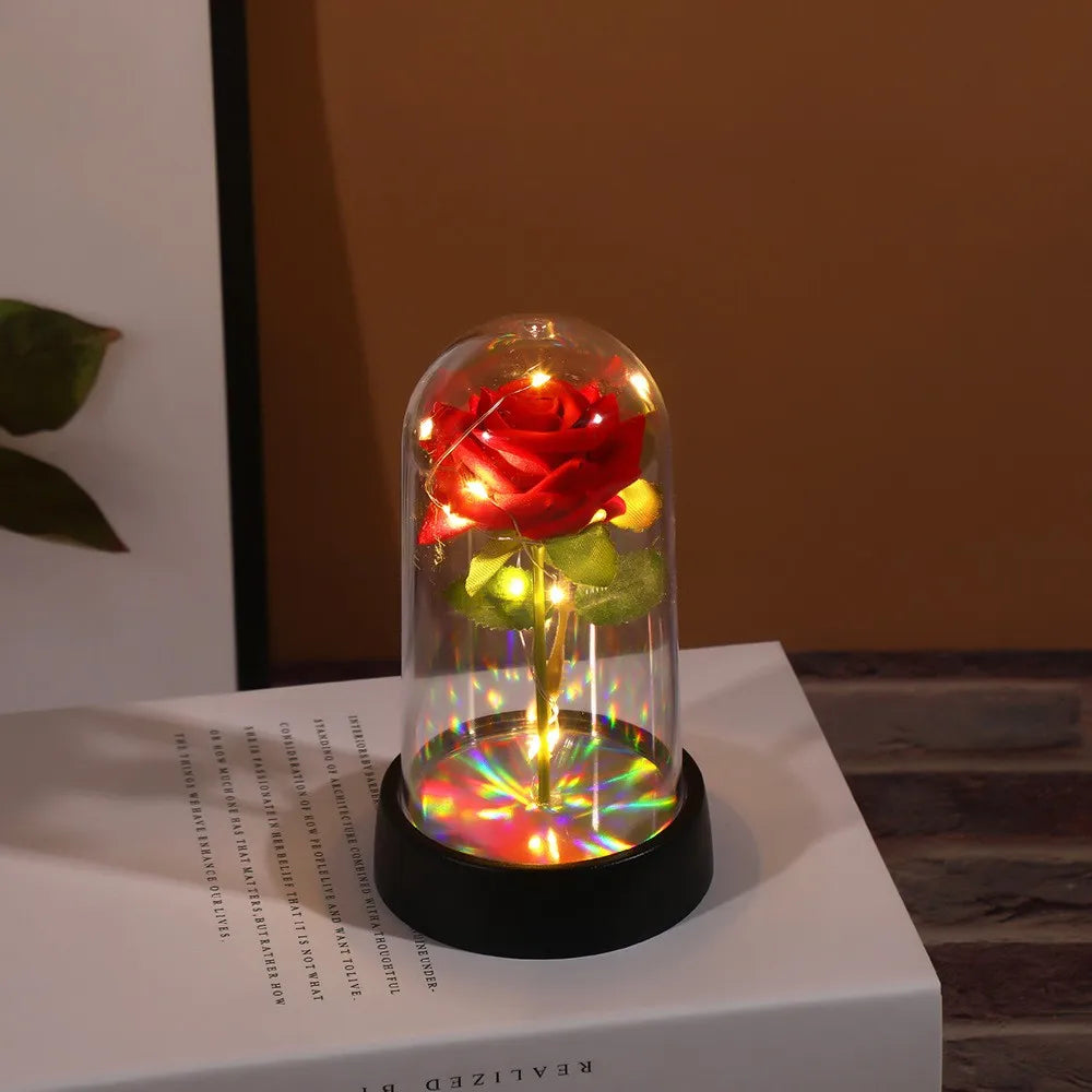 Keep Forever Light-Up Rose in Glass Jar