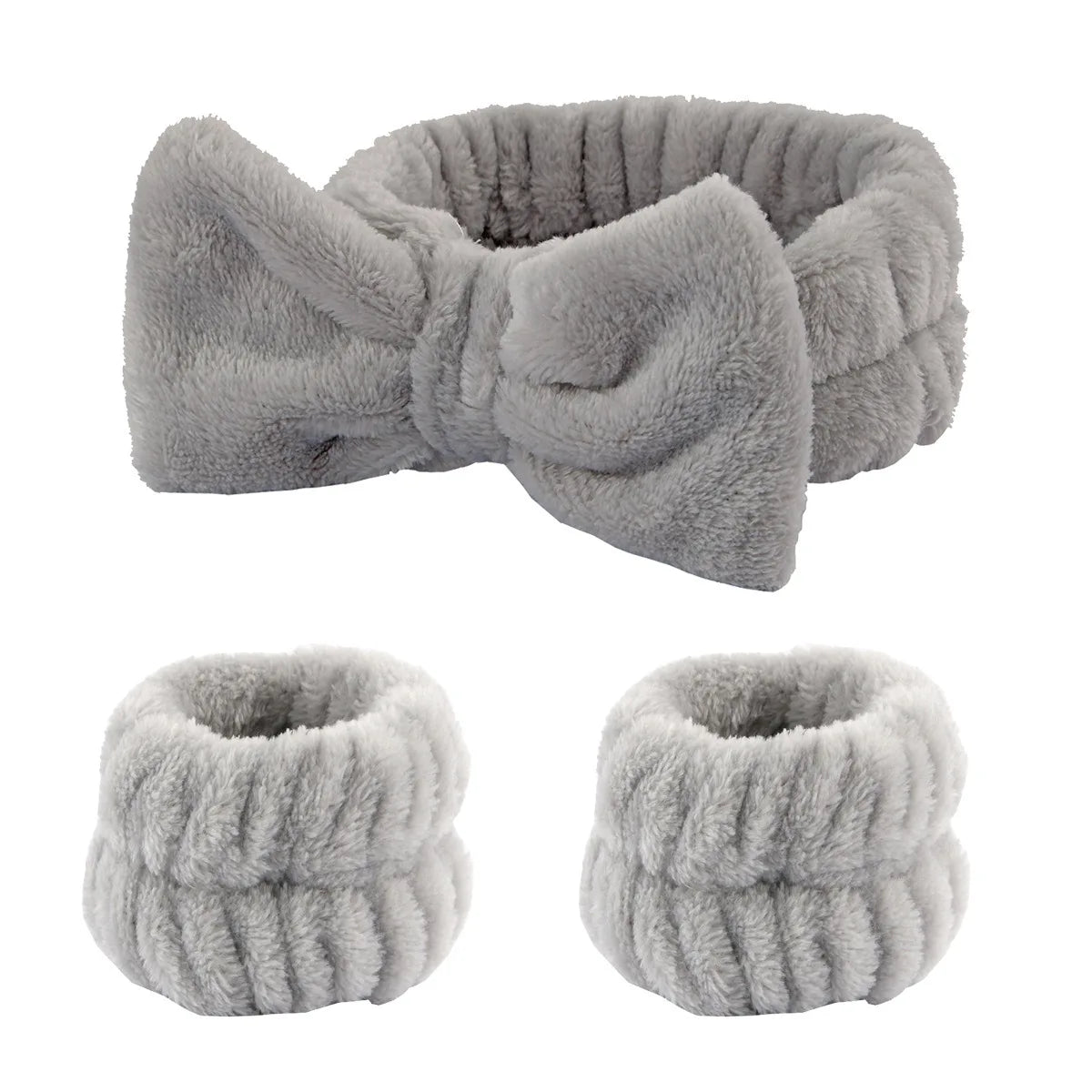 Quality Fluffy Headband & wristbands for Skin Care