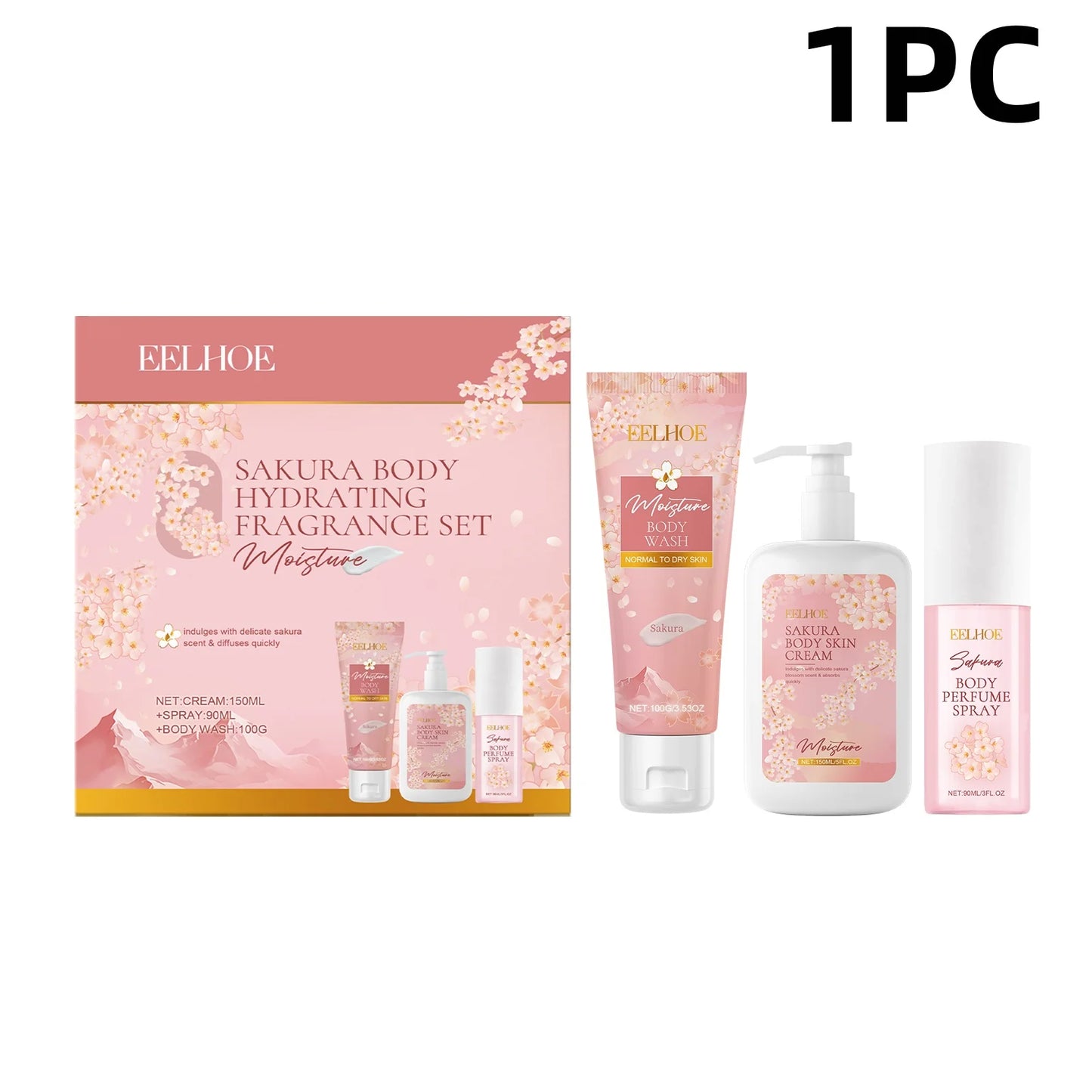 Cherry Blossom Shower & Body Milk Gift Set