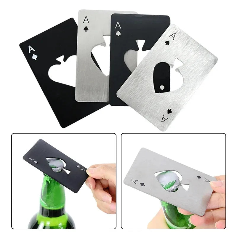 Stainless Steel Poker card Bottle Opener