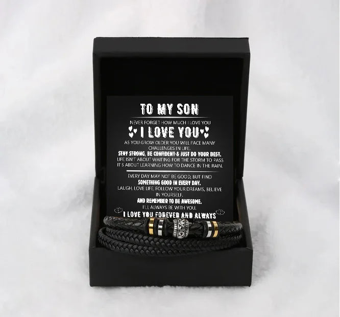 Sentimental Gift box for Son | Bracelet with Note & Box