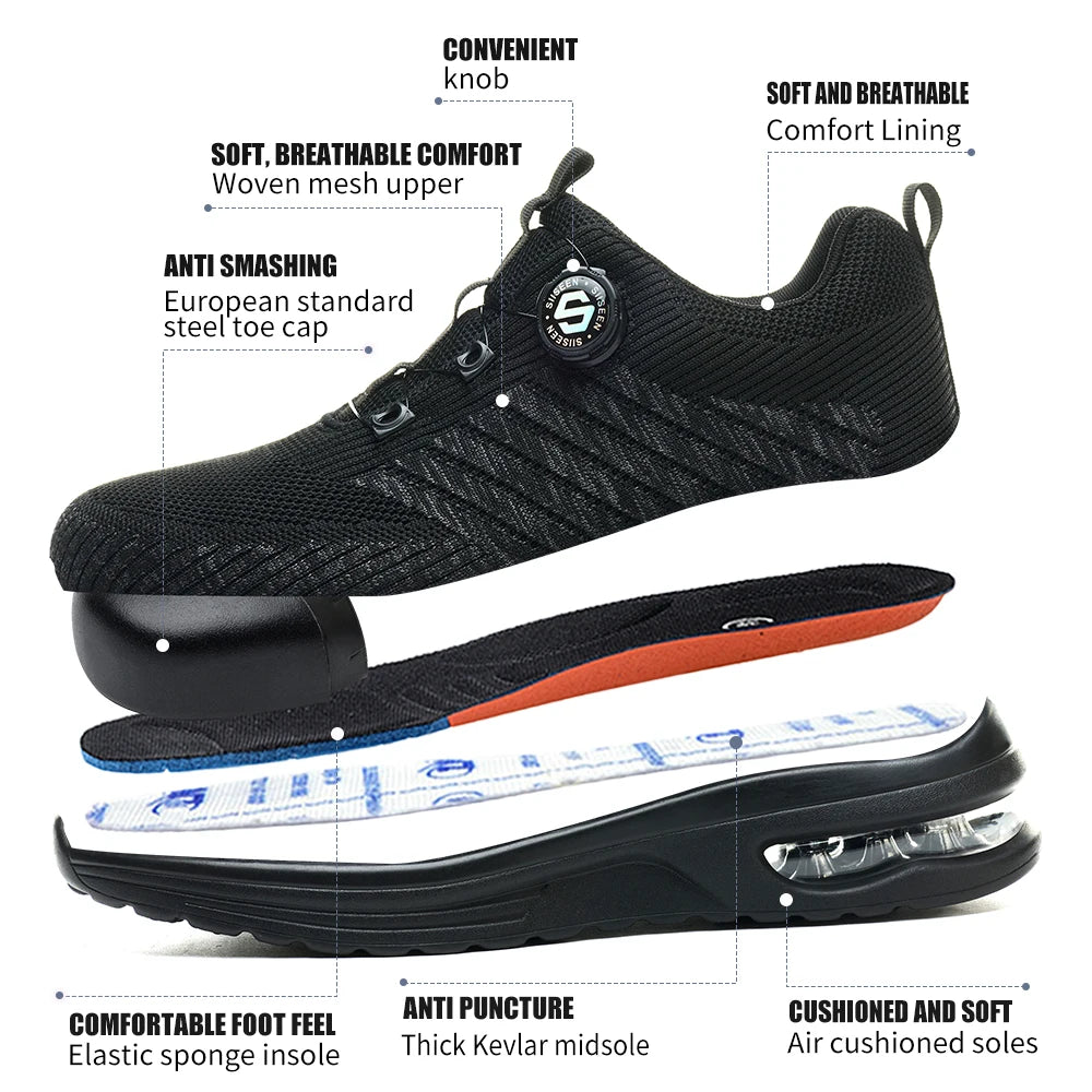 Mens New 2026 Stylish Safety Shoes